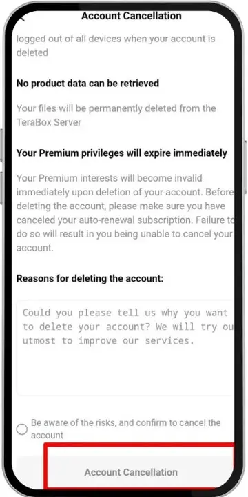 How To Delete Terabox Account? Latest 2024 Best Guidance 6