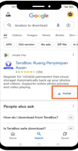 How to download and install TeraBox app?