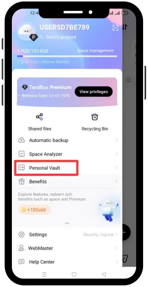 Password for your private safe 1