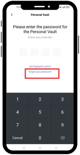 Password for your private safe 2