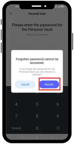 Password for your private safe 3