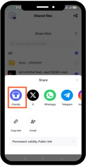 How to share data with friends?