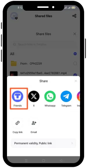 Method to see and use the sharing option of terabox